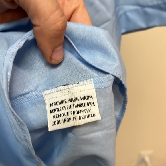 Light Blue Vintage Men's Short Sleeve Shirt - Picture 5 of 5